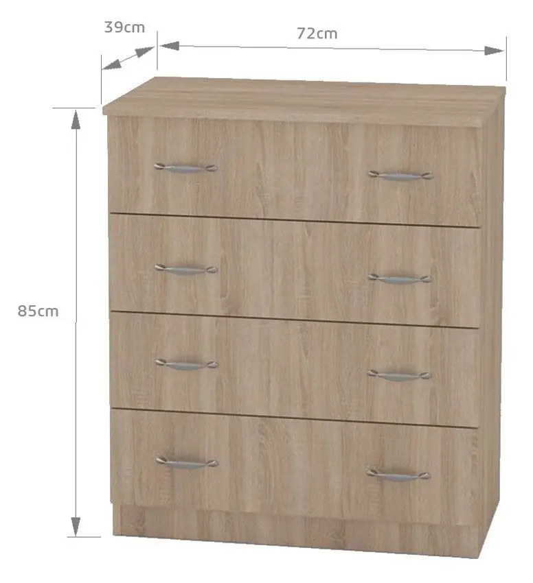 Comoda Marcel Prod COM4B-SOM (Sonoma Oak) - 3