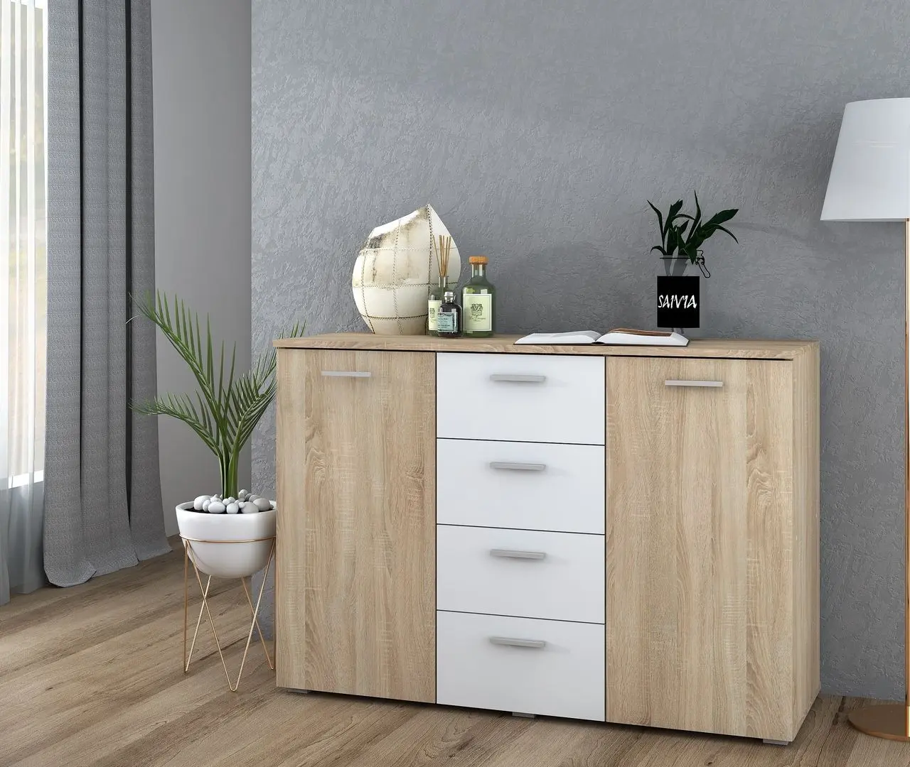 Tumba Marcel Prod Lileia RO (Sonoma Oak/White)