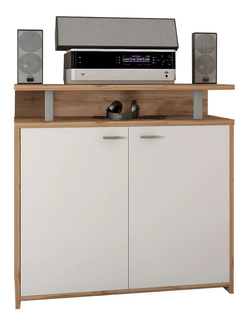 Tumba Marcel Prod LIFE 2D (White/Wotan Oak) - 2