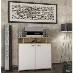 Tumba Marcel Prod LIFE 2D (White/Wotan Oak)