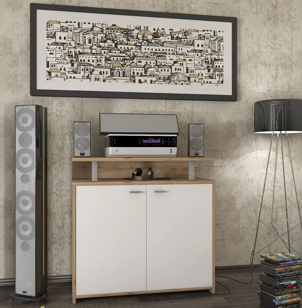 Tumba Marcel Prod LIFE 2D (White/Wotan Oak)