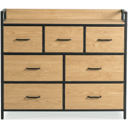 Comoda Mebel Elite Hudson 98cm (Oak/Black) Thumb