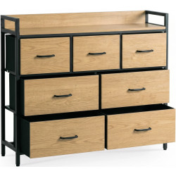 Comoda Mebel Elite Hudson 98cm (Oak/Black) Thumb