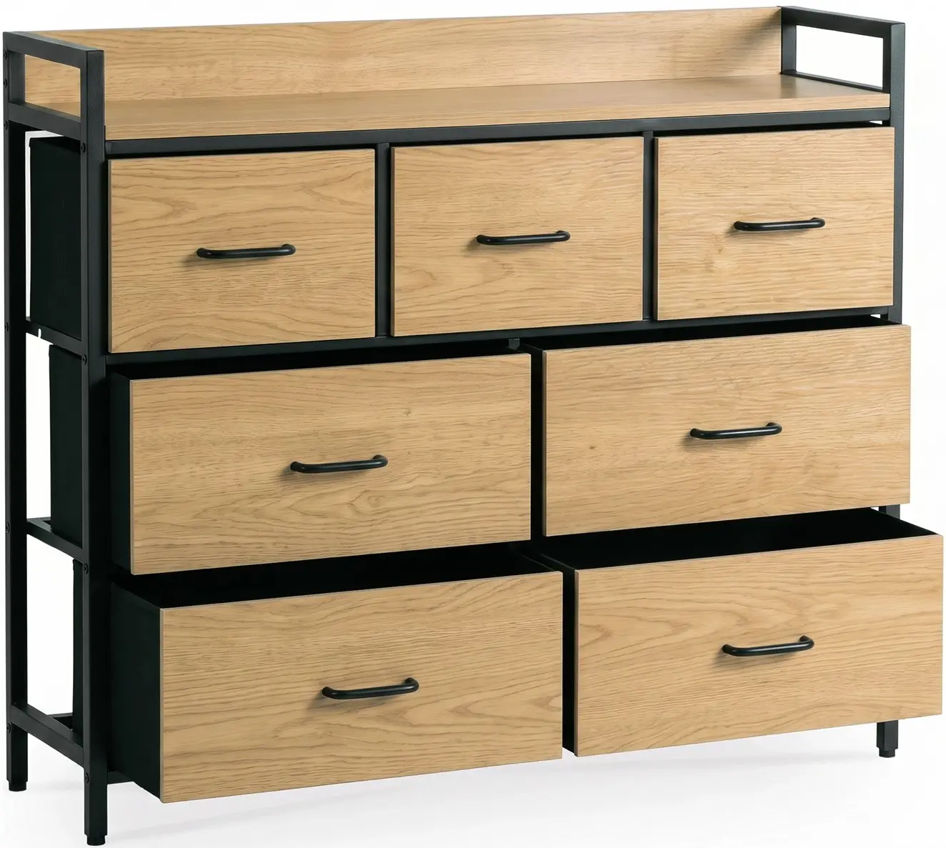 Comoda Mebel Elite Hudson 98cm (Oak/Black) - 3