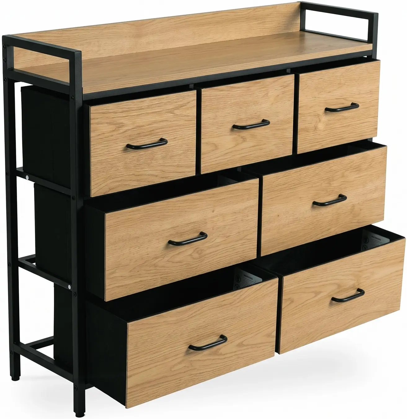 Comoda Mebel Elite Hudson 98cm (Oak/Black) - 4
