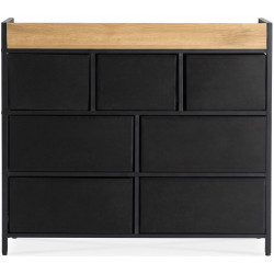 Comoda Mebel Elite Hudson 98cm (Oak/Black) Thumb