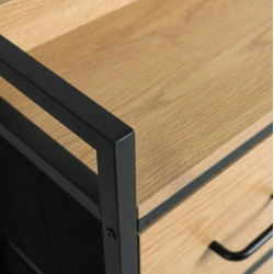 Comoda Mebel Elite Hudson 98cm (Oak/Black) Thumb