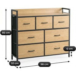 Comoda Mebel Elite Hudson 98cm (Oak/Black) Thumb