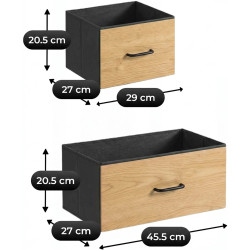 Comoda Mebel Elite Hudson 98cm (Oak/Black) Thumb