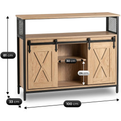 Tumba Mebel Elite Arlo 100cm (Oak/Black) Thumb