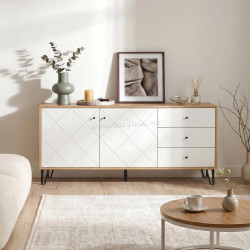 Tumba Mebel Elite Bacardi 183cm ((Artisan Oak/White)