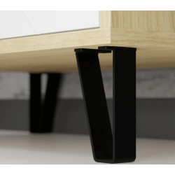Tumba Mebel Elite Bacardi 183cm ((Artisan Oak/White) Thumb