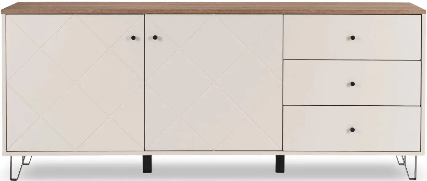 Tumba Mebel Elite Bacardi 183cm (Cashmere/Castello Oak) - 2