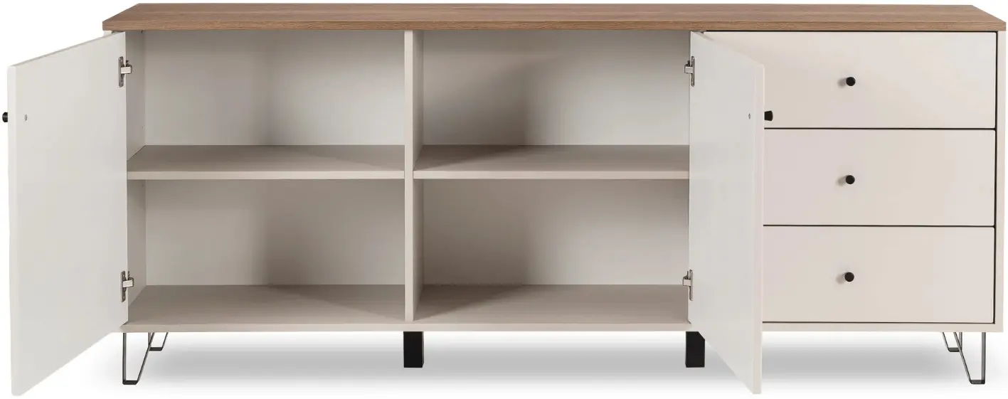 Tumba Mebel Elite Bacardi 183cm (Cashmere/Castello Oak) - 3