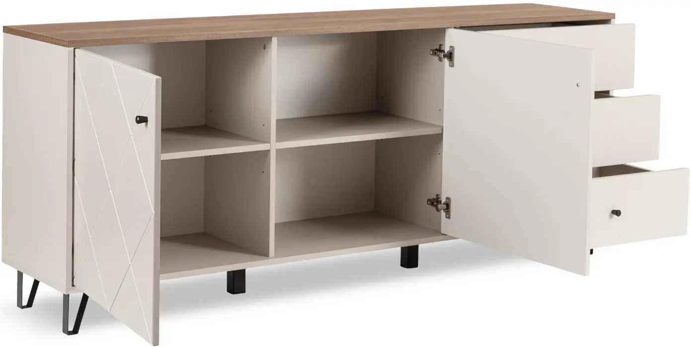 Tumba Mebel Elite Bacardi 183cm (Cashmere/Castello Oak) - 4
