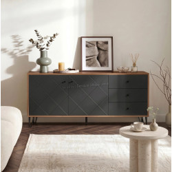 Tumba Mebel Elite Bacardi 183cm (Tobacco Craft Oak/Graphite)