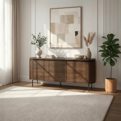 Tumba Mebel Elite Beck 160 (Walnut/Black)