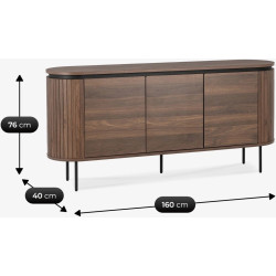 Tumba Mebel Elite Beck 160 (Walnut/Black) Thumb