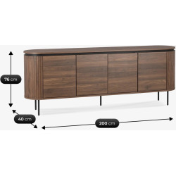 Tumba Mebel Elite Beck 200 (Walnut/Black) Thumb