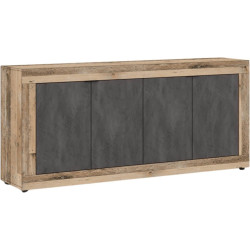 Tumba Mebel Elite Blago 180cm (Black/Untreated Oak) Thumb