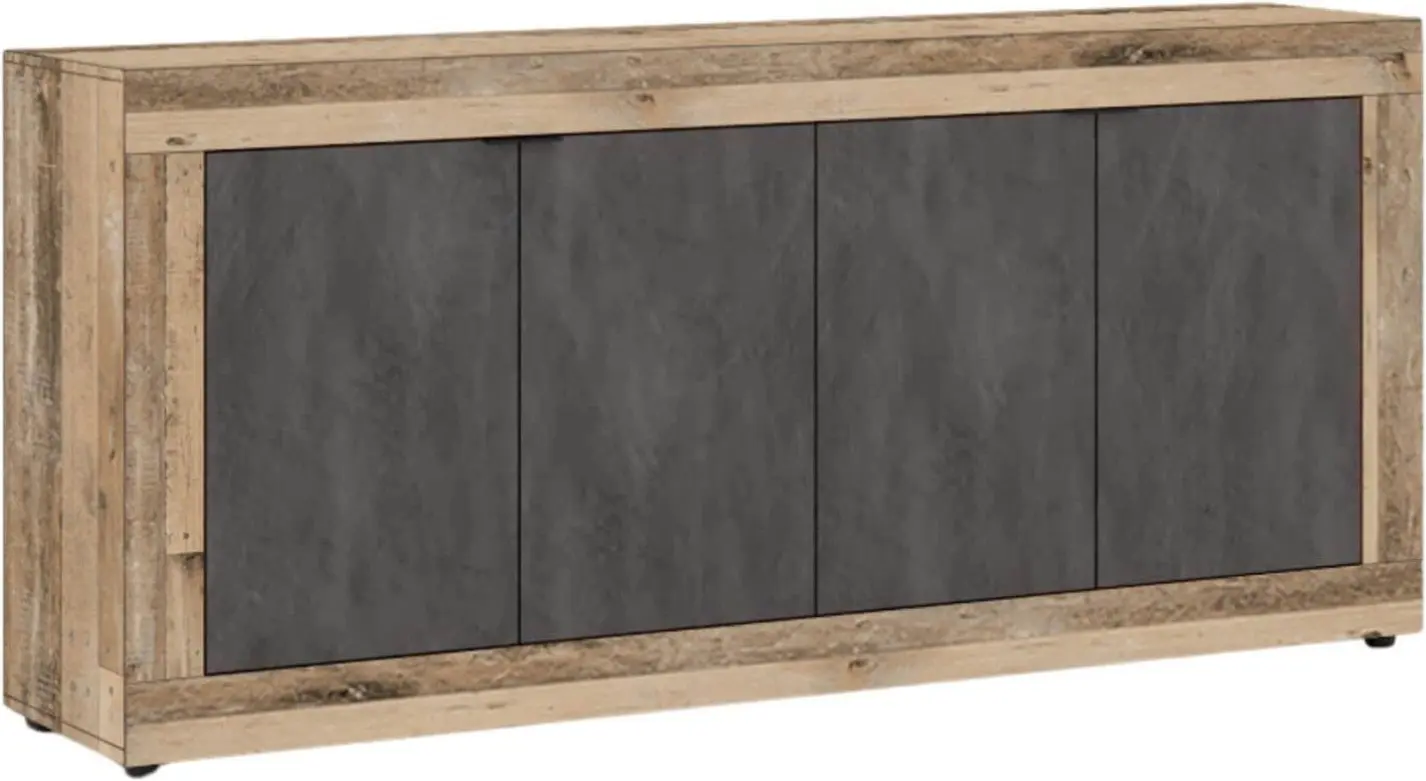 Tumba Mebel Elite Blago 180cm (Black/Untreated Oak) - 2