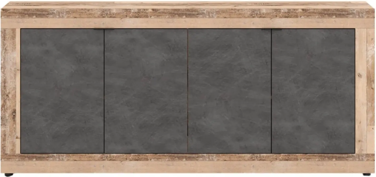Tumba Mebel Elite Blago 180cm (Black/Untreated Oak) - 3