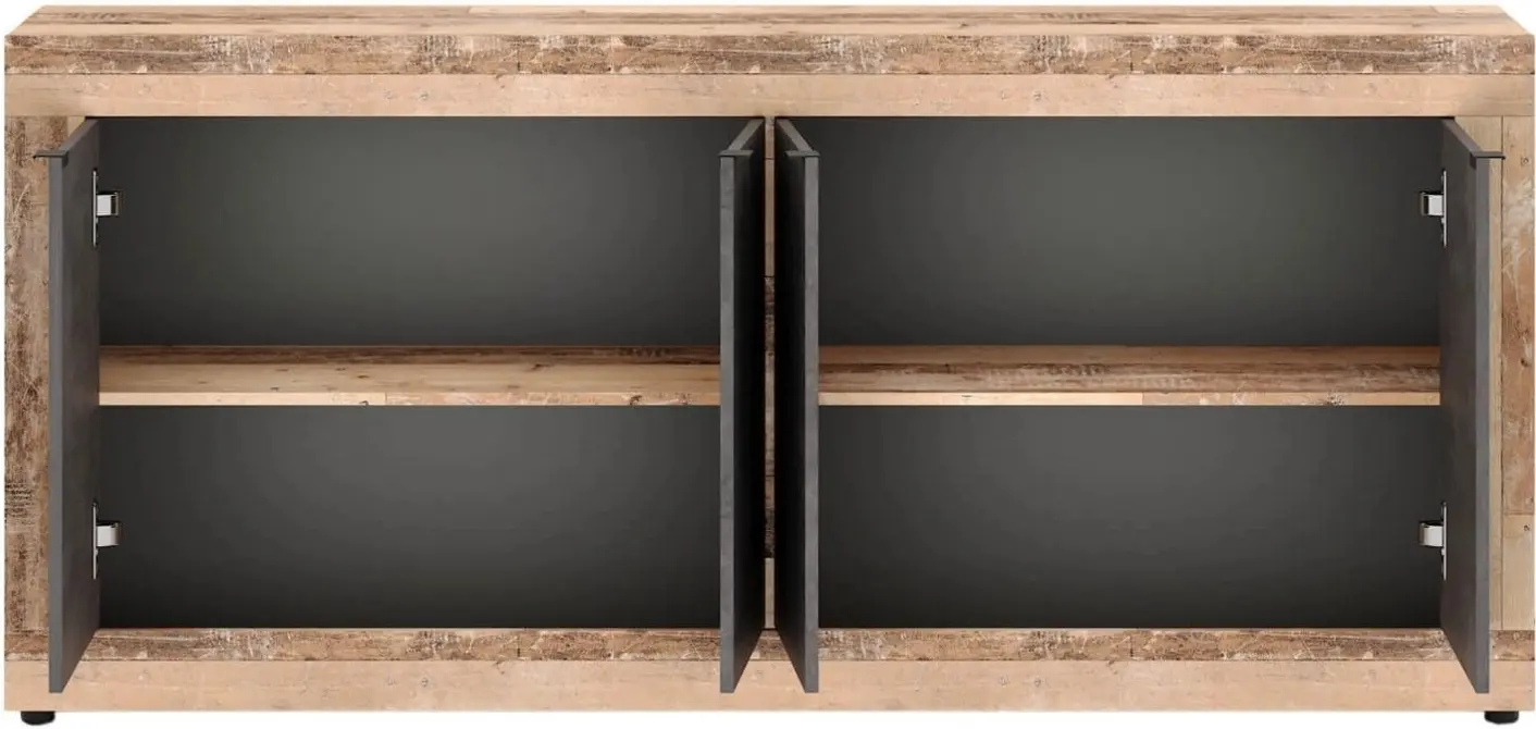Tumba Mebel Elite Blago 180cm (Black/Untreated Oak) - 4