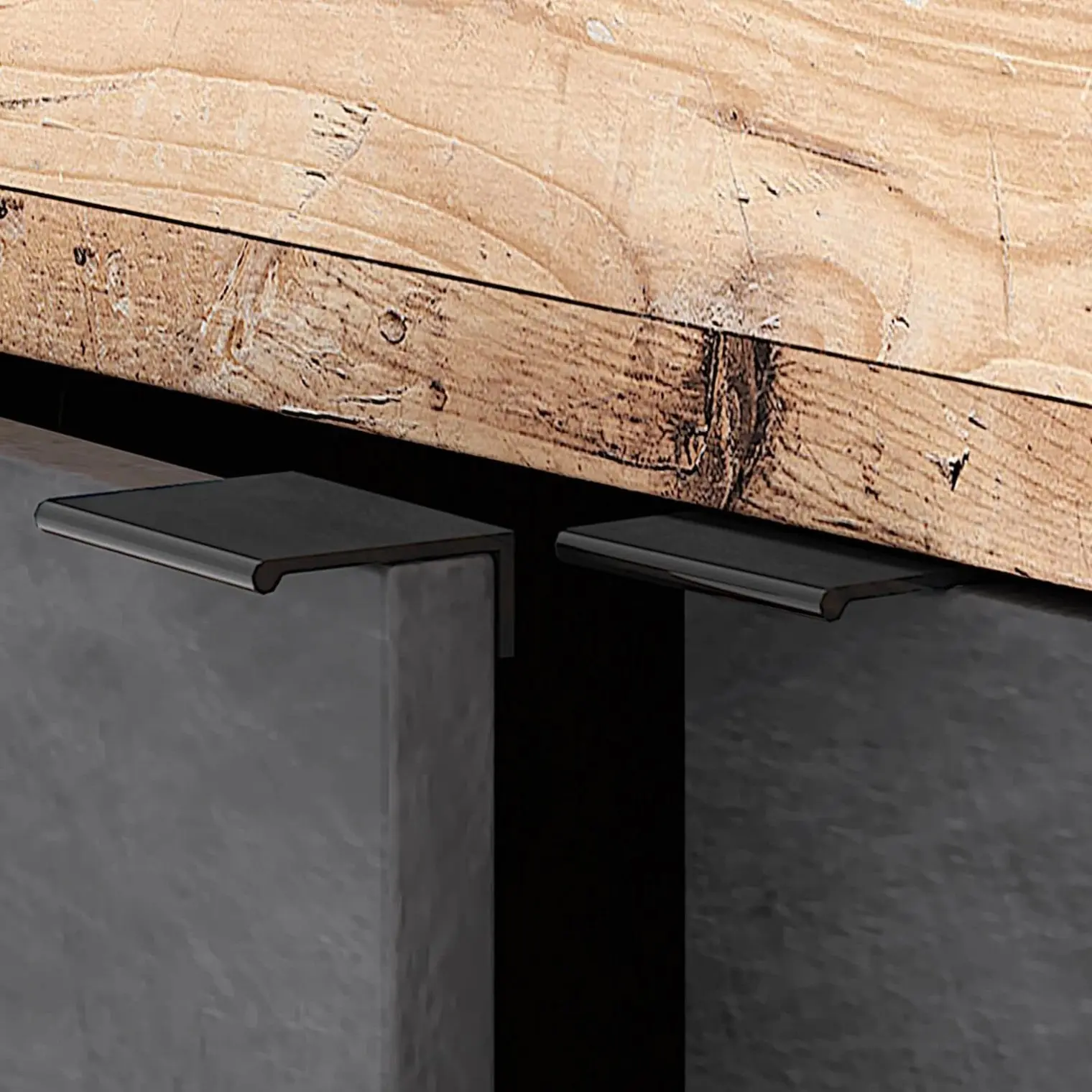 Tumba Mebel Elite Blago 180cm (Black/Untreated Oak) - 5