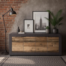 Tumba Mebel Elite Blago 180cm (Dark Oak/Black)