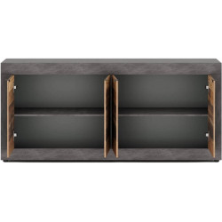 Tumba Mebel Elite Blago 180cm (Dark Oak/Black) Thumb