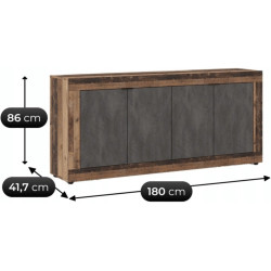 Tumba Mebel Elite Blago 180cm (Dark Oak/Graphite) Thumb