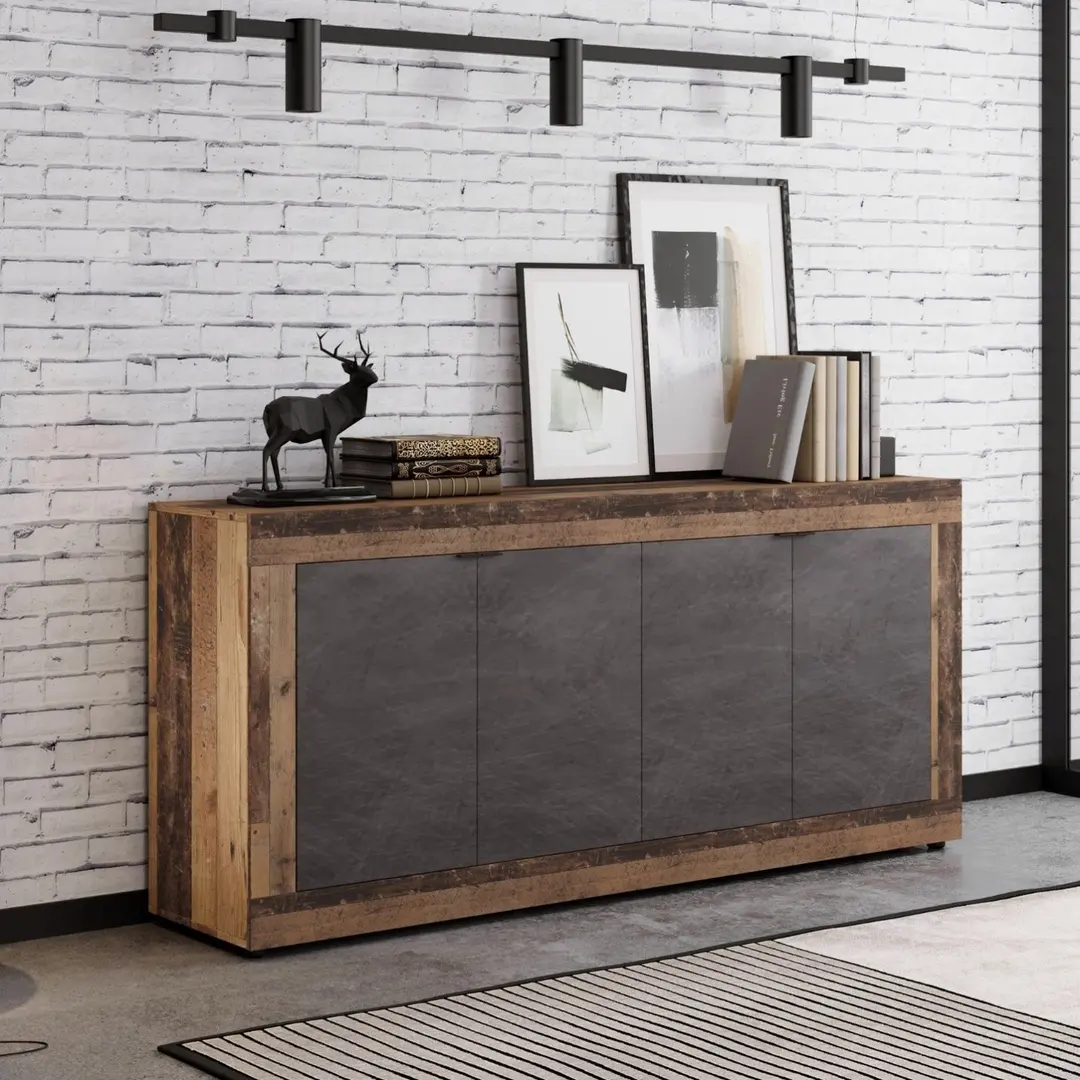 Tumba Mebel Elite Blago 180cm (Dark Oak/Graphite)