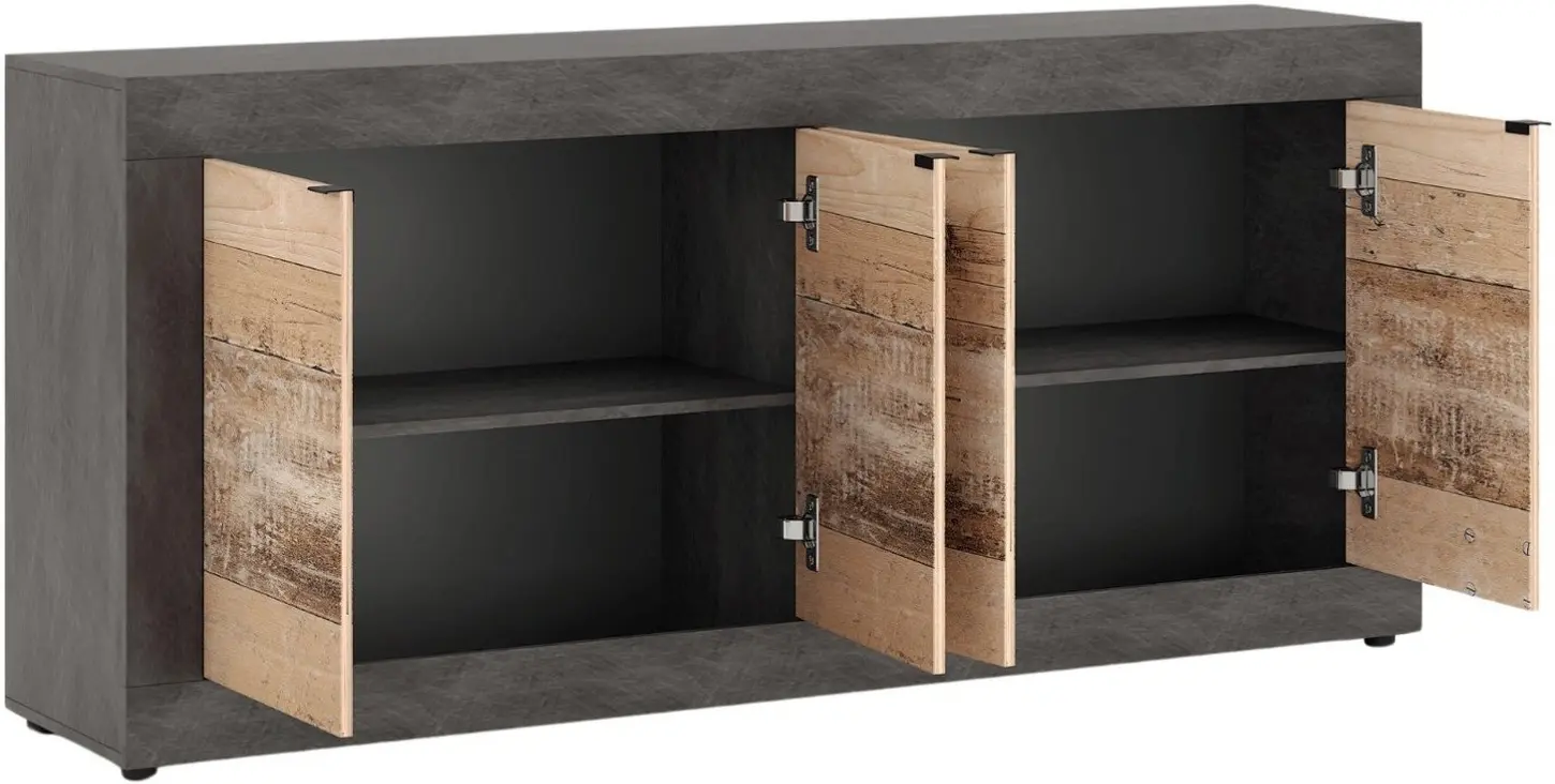 Tumba Mebel Elite Blago 180cm (Untreated Oak/Grey) - 4