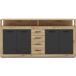 Tumba Mebel Elite Blago 190cm (Artisan Oak/Black) Thumb