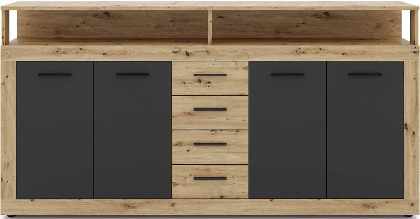 Tumba Mebel Elite Blago 190cm (Artisan Oak/Black) - 2