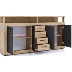 Tumba Mebel Elite Blago 190cm (Artisan Oak/Black) Thumb