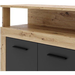 Tumba Mebel Elite Blago 190cm (Artisan Oak/Black) Thumb