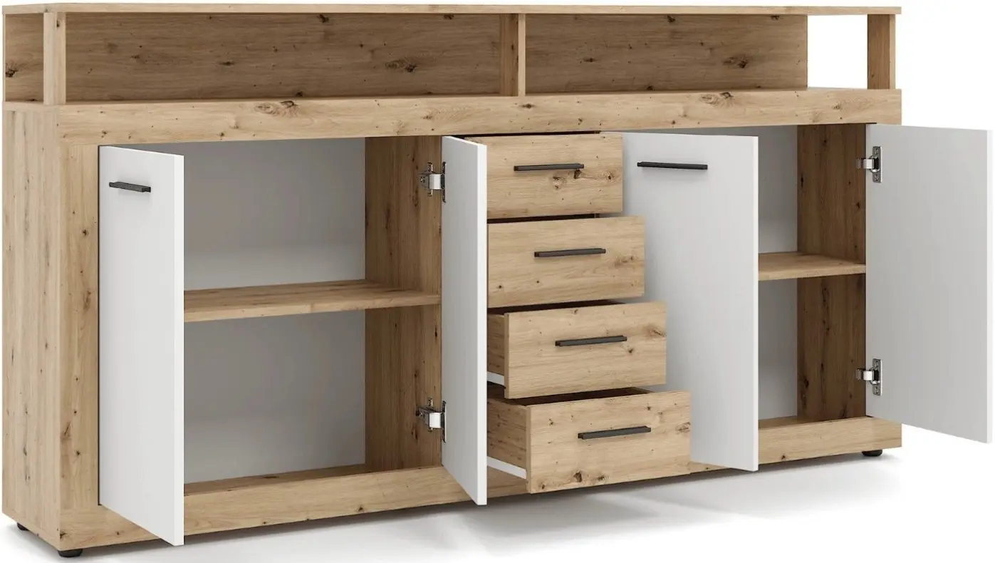 Tumba Mebel Elite Blago 190cm (Artisan Oak/White) - 4