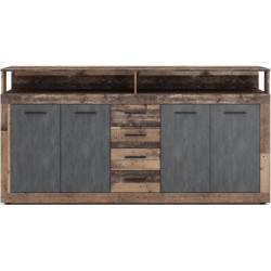 Tumba Mebel Elite Blago 190cm (Dark Oak/Black) Thumb