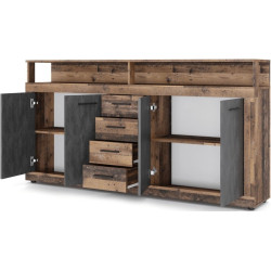Tumba Mebel Elite Blago 190cm (Dark Oak/Black) Thumb