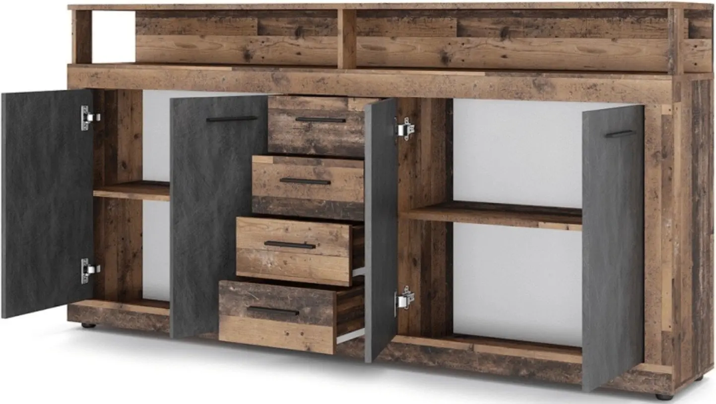 Tumba Mebel Elite Blago 190cm (Dark Oak/Black) - 4