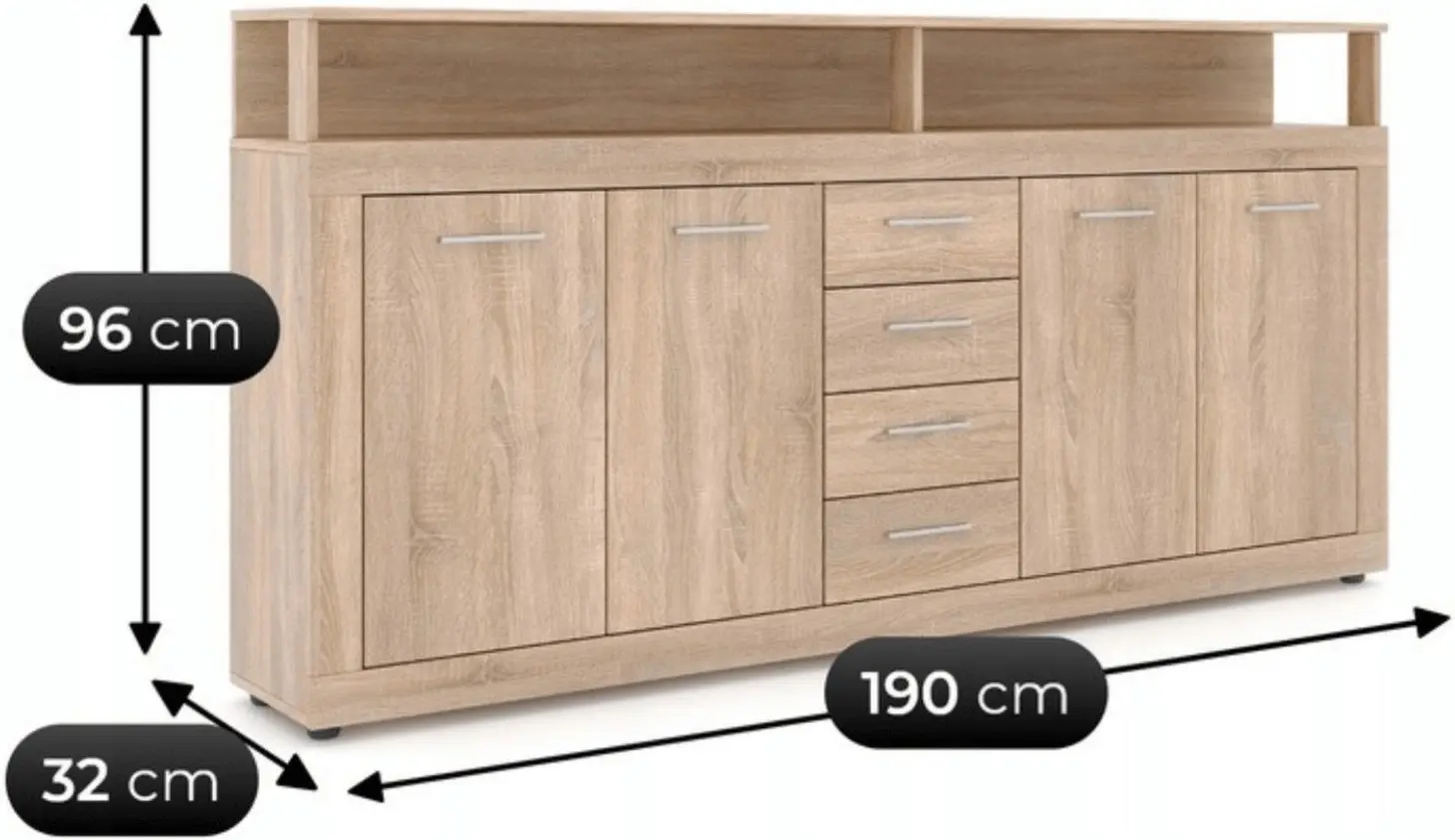 Tumba Mebel Elite Blago 190cm (Sonoma Oak) - 5