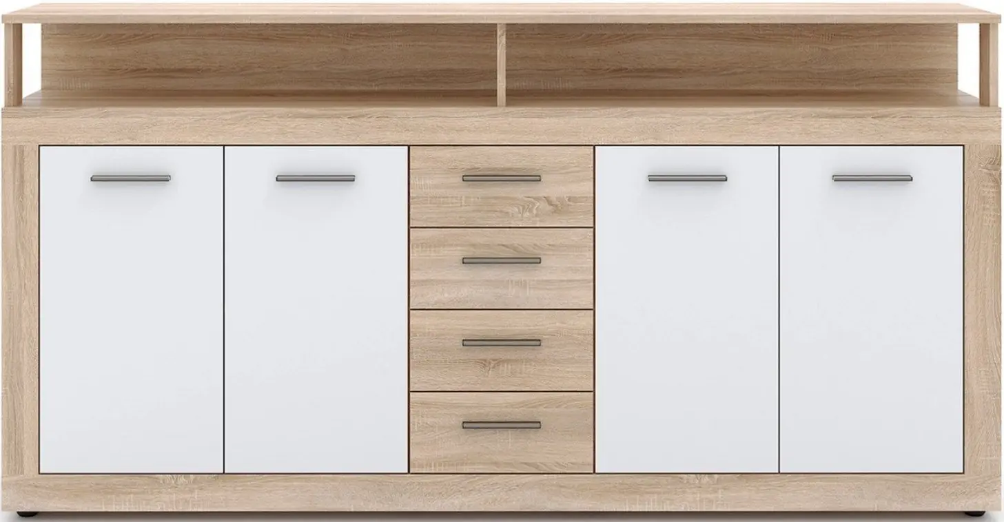 Tumba Mebel Elite Blago 190cm (Sonoma Oak/White) - 2