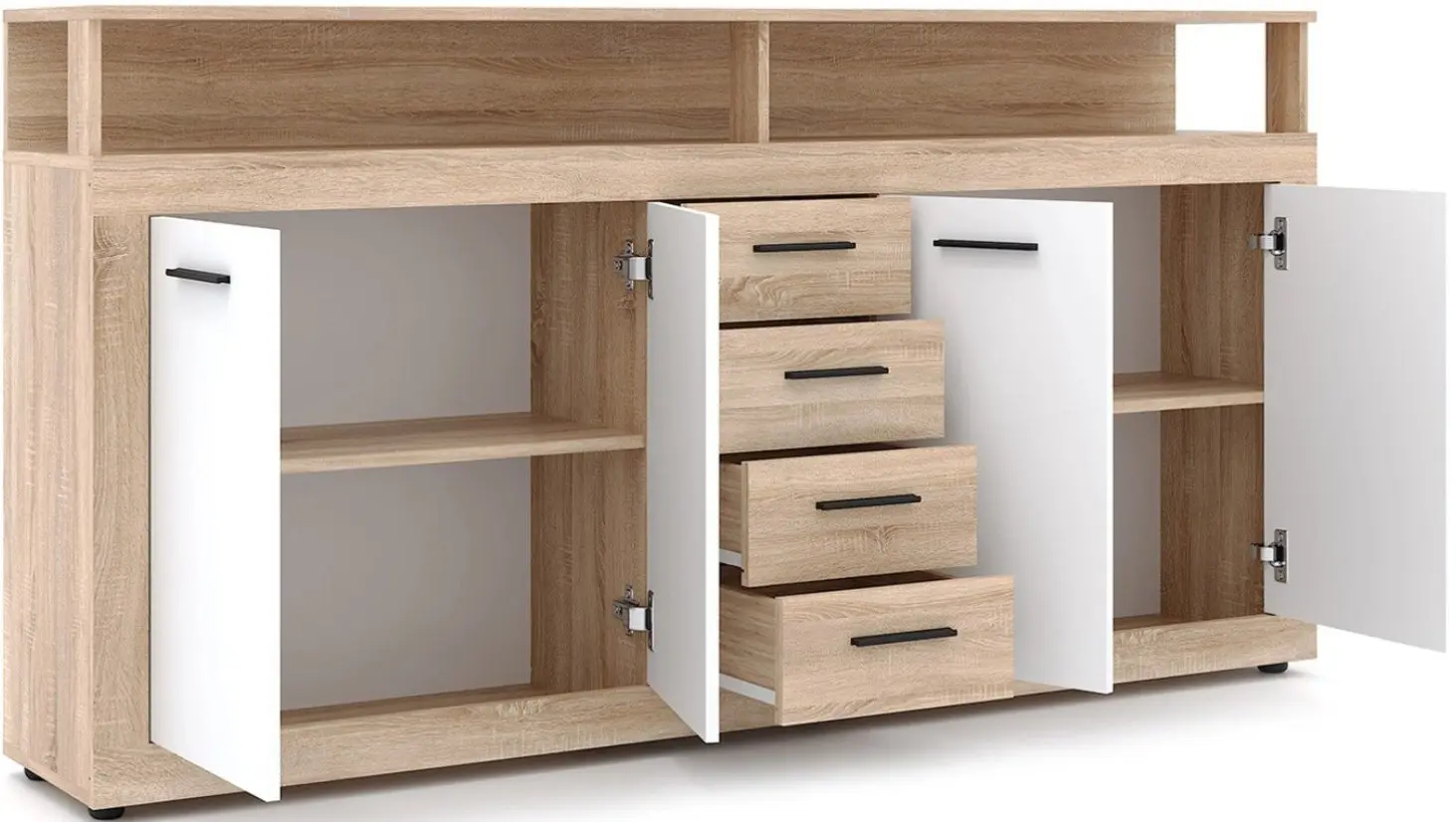 Tumba Mebel Elite Blago 190cm (Sonoma Oak/White) - 4
