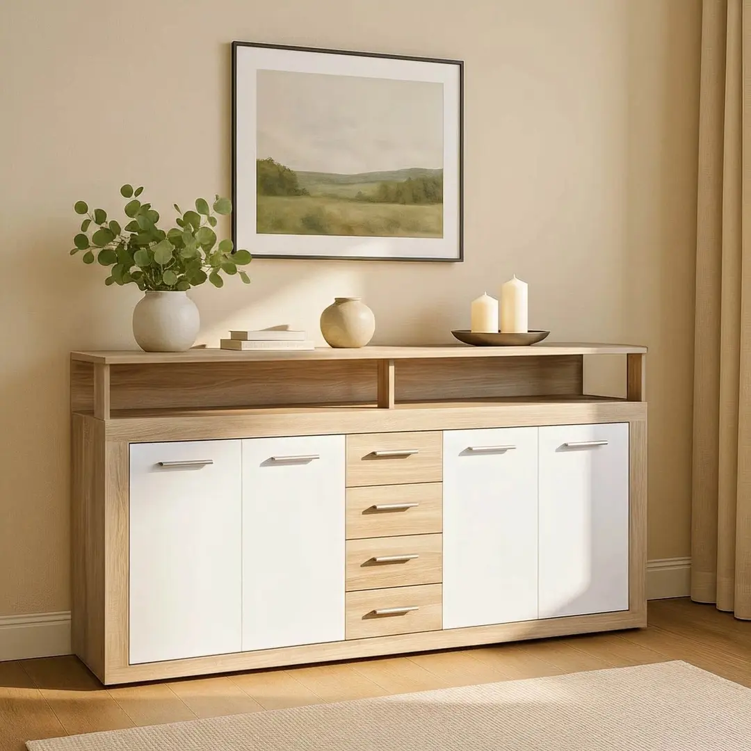 Tumba Mebel Elite Blago 190cm (Sonoma Oak/White)