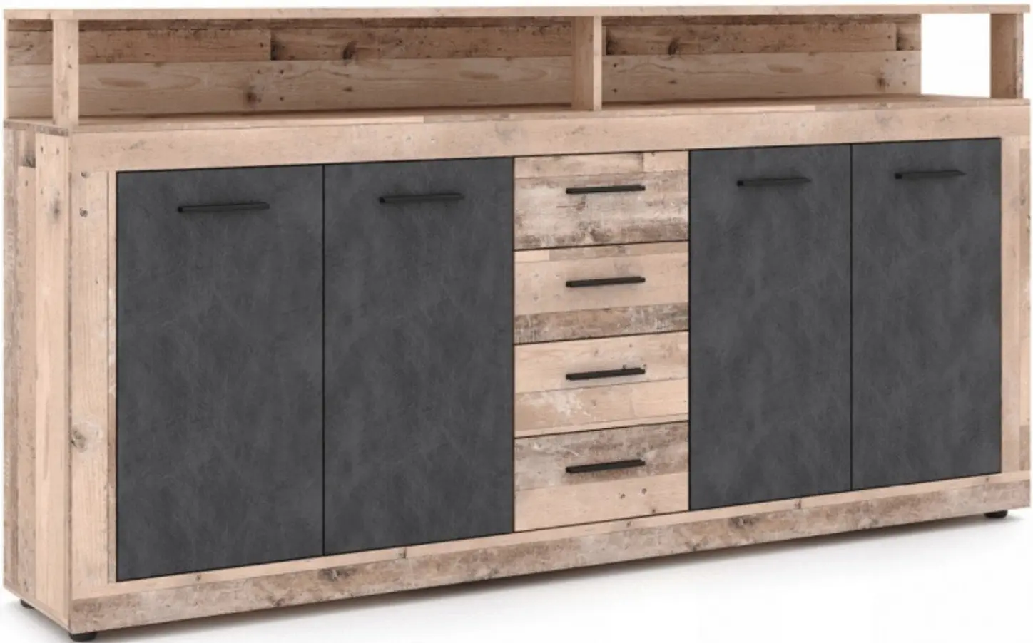 Tumba Mebel Elite Blago 190cm (Untreated Oak/Black) - 3