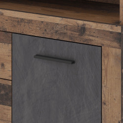 Tumba Mebel Elite Blago Midi B 119.5cm (Dark Oak/Black) Thumb