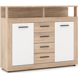 Tumba Mebel Elite Blago Midi B 119.5cm (Sonoma Oak/White) Thumb