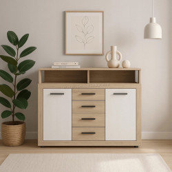 Tumba Mebel Elite Blago Midi B 119.5cm (Sonoma Oak/White)
