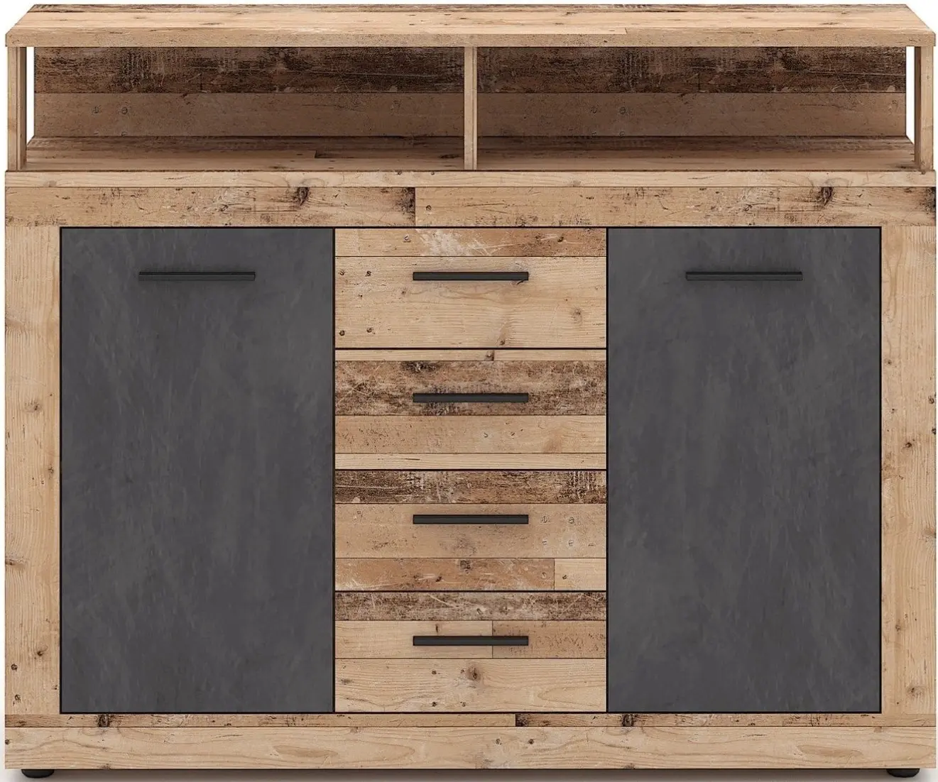 Tumba Mebel Elite Blago Midi B 119.5cm (Untreated Oak/Graphite) - 2